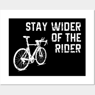 Stay Wider Of The Rider Cycling Posters and Art